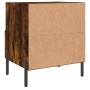 Mesita de noche madera ingeniería roble ahumado 40x35x47,5 cm de vidaXL, Mesitas de noche - Ref: Foro24-827462, Precio: 36,99...