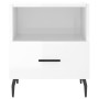 Glossy white engineered wood bedside table 40x35x47.5cm by vidaXL, Nightstands - Ref: Foro24-827472, Price: 39,99 €, Discount: %