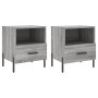 Mesitas noche 2 uds madera ingeniería gris Sonoma 40x35x47,5 cm de vidaXL, Mesitas de noche - Ref: Foro24-827465, Precio: 68,...