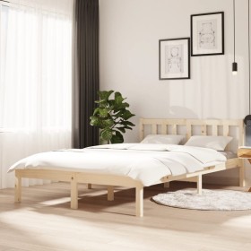 Estructura de cama madera maciza 120x200 cm de vidaXL, Camas y somieres - Ref: Foro24-814879, Precio: 97,99 €, Descuento: %