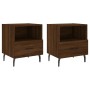 Nightstand 2 pcs oak brown engineered wood 40x35x47.5 cm by vidaXL, Nightstands - Ref: Foro24-827483, Price: 58,85 €, Discoun...