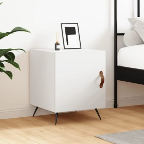 Engineered wood white bedside table 40x40x50 cm by vidaXL, Nightstands - Ref: Foro24-827500, Price: 39,99 €, Discount: %