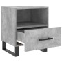 Bedside table 2 units in gray concrete engineered wood 40x35x47.5cm by vidaXL, Nightstands - Ref: Foro24-827493, Price: 81,97...