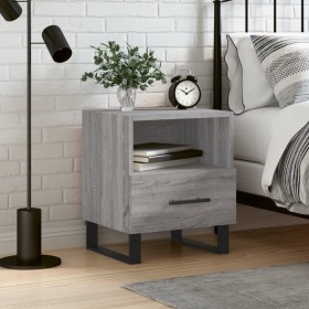 Sonoma gray engineered wood bedside table 40x35x47.5 cm by vidaXL, Nightstands - Ref: Foro24-827496, Price: 47,71 €, Discount: %