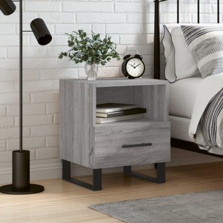 Mesita de noche madera de ingeniería gris Sonoma 40x35x47,5 cm de vidaXL, Mesitas de noche - Ref: Foro24-827496, Precio: 47,7...