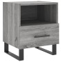 Mesita de noche madera de ingeniería gris Sonoma 40x35x47,5 cm de vidaXL, Mesitas de noche - Ref: Foro24-827496, Precio: 47,7...