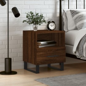 Engineered wood brown oak bedside table 40x35x47.5 cm by vidaXL, Nightstands - Ref: Foro24-827498, Price: 51,62 €, Discount: %