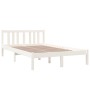 White solid wood bed frame 120x200 cm by vidaXL, Beds and slatted bases - Ref: Foro24-814880, Price: 103,53 €, Discount: %