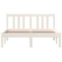 White solid wood bed frame 120x200 cm by vidaXL, Beds and slatted bases - Ref: Foro24-814880, Price: 103,53 €, Discount: %