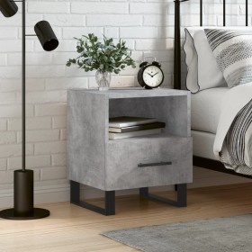 Concrete gray engineered wood bedside table 40x35x47.5 cm by vidaXL, Nightstands - Ref: Foro24-827492, Price: 50,82 €, Discou...