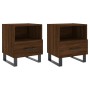 Nightstand 2 pcs oak brown engineered wood 40x35x47.5 cm by vidaXL, Nightstands - Ref: Foro24-827499, Price: 84,49 €, Discoun...