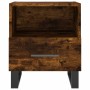 Smoked oak engineered wood bedside table 40x35x47.5 cm by vidaXL, Nightstands - Ref: Foro24-827494, Price: 50,05 €, Discount: %