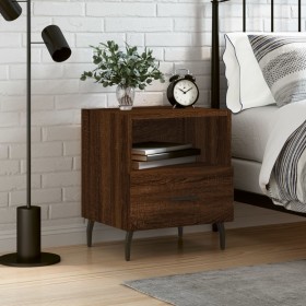 Brown oak engineered wood bedside table 40x35x47.5 cm by vidaXL, Nightstands - Ref: Foro24-827482, Price: 36,99 €, Discount: %