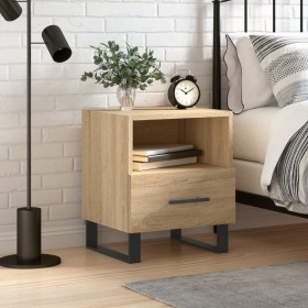 Sonoma oak engineered wood bedside table 40x35x47.5 cm by vidaXL, Nightstands - Ref: Foro24-827490, Price: 46,65 €, Discount: %