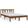 Estructura de cama madera maciza marrón miel 120x200 cm de vidaXL, Camas y somieres - Ref: Foro24-814882, Precio: 135,60 €, D...