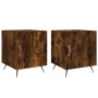 Nightstands 2 pcs engineered wood smoked oak 40x40x50 cm by vidaXL, Nightstands - Ref: Foro24-827511, Price: 63,69 €, Discoun...