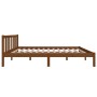 Estructura de cama madera maciza marrón miel 120x200 cm de vidaXL, Camas y somieres - Ref: Foro24-814882, Precio: 135,60 €, D...