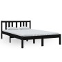 Estructura de cama madera maciza negro 120x200 cm de vidaXL, Camas y somieres - Ref: Foro24-814883, Precio: 115,99 €, Descuen...