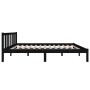 Estructura de cama madera maciza negro 120x200 cm de vidaXL, Camas y somieres - Ref: Foro24-814883, Precio: 115,99 €, Descuen...