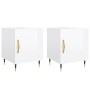 Bedside tables 2 units engineered wood glossy white 40x40x50 cm by vidaXL, Nightstands - Ref: Foro24-827521, Price: 67,23 €, ...