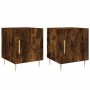 Nightstands 2 pcs engineered wood smoked oak 40x40x50 cm by vidaXL, Nightstands - Ref: Foro24-827543, Price: 51,12 €, Discoun...