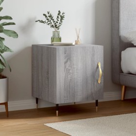 Bedside table made of gray Sonoma engineered wood, 40x40x50 cm. by vidaXL, Nightstands - Ref: Foro24-827528, Price: 37,99 €, ...