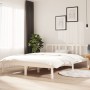 White solid wood bed frame 140x200 cm by vidaXL, Beds and slatted bases - Ref: Foro24-814885, Price: 108,21 €, Discount: %