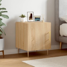 Sonoma oak engineered wood bedside table 40x40x50 cm by vidaXL, Nightstands - Ref: Foro24-827538, Price: 26,99 €, Discount: %