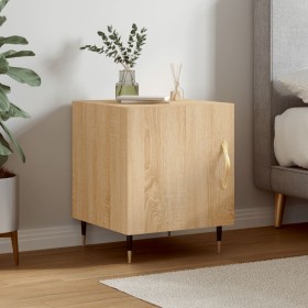 Sonoma oak engineered wood bedside table 40x40x50 cm by vidaXL, Nightstands - Ref: Foro24-827522, Price: 38,99 €, Discount: %