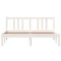 White solid wood bed frame 140x200 cm by vidaXL, Beds and slatted bases - Ref: Foro24-814885, Price: 108,21 €, Discount: %