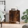 Smoked oak engineered wood bedside table 40x40x50 cm by vidaXL, Nightstands - Ref: Foro24-827574, Price: 29,03 €, Discount: %