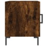 Smoked oak engineered wood bedside table 40x40x50 cm by vidaXL, Nightstands - Ref: Foro24-827574, Price: 29,03 €, Discount: %