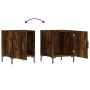 Smoked oak engineered wood bedside table 40x40x50 cm by vidaXL, Nightstands - Ref: Foro24-827574, Price: 29,03 €, Discount: %