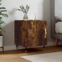 Smoked oak engineered wood bedside table 40x40x50 cm by vidaXL, Nightstands - Ref: Foro24-827526, Price: 29,71 €, Discount: %