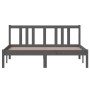 Estructura de cama madera maciza gris 140x200 cm de vidaXL, Camas y somieres - Ref: Foro24-814886, Precio: 133,99 €, Descuent...