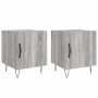 Bedside tables 2 units engineered wood gray Sonoma 40x40x50 cm by vidaXL, Nightstands - Ref: Foro24-827561, Price: 61,40 €, D...