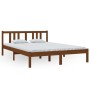 Estructura de cama madera maciza marrón miel 140x200 cm de vidaXL, Camas y somieres - Ref: Foro24-814887, Precio: 123,14 €, D...