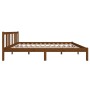 Estructura de cama madera maciza marrón miel 140x200 cm de vidaXL, Camas y somieres - Ref: Foro24-814887, Precio: 123,14 €, D...