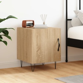 Engineered wood nightstand in Sonoma oak, 40x40x50 cm by vidaXL, Nightstands - Ref: Foro24-827554, Price: 35,66 €, Discount: %