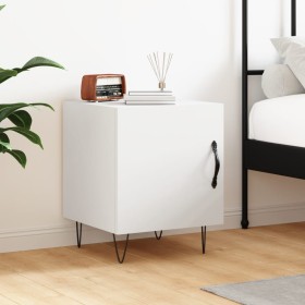 White engineered wood bedside table 40x40x50 cm by vidaXL, Nightstands - Ref: Foro24-827548, Price: 36,99 €, Discount: %