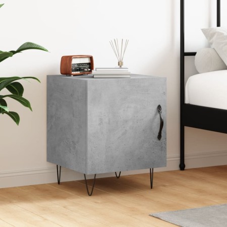 Engineered wood gray concrete bedside table 40x40x50 cm by vidaXL, Nightstands - Ref: Foro24-827556, Price: 35,66 €, Discount: %