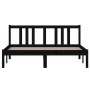 Black solid wood bed frame 140x200 cm by vidaXL, Beds and slatted bases - Ref: Foro24-814888, Price: 112,13 €, Discount: %