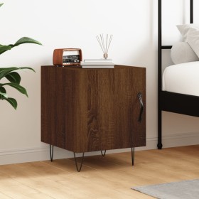 Oak brown engineered wood bedside table 40x40x50 cm by vidaXL, Nightstands - Ref: Foro24-827562, Price: 26,99 €, Discount: %