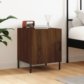 Engineered wood brown oak bedside table 40x40x50 cm by vidaXL, Nightstands - Ref: Foro24-827594, Price: 35,99 €, Discount: %