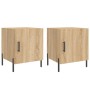 Nightstands 2 pcs engineered wood Sonoma oak 40x40x50 cm by vidaXL, Nightstands - Ref: Foro24-827587, Price: 54,55 €, Discoun...