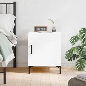 White engineered wood bedside table 40x40x50 cm by vidaXL, Nightstands - Ref: Foro24-827564, Price: 40,99 €, Discount: %