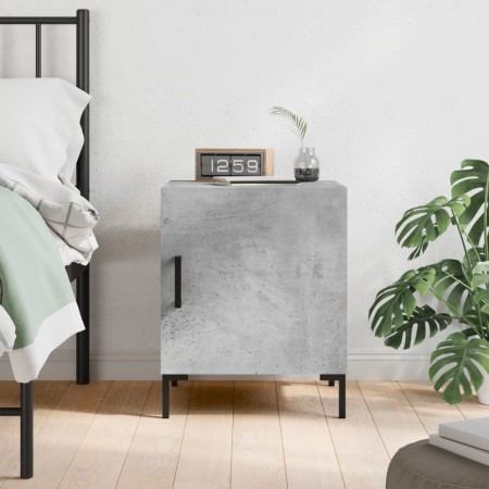 Concrete gray engineered wood bedside table 40x40x50 cm by vidaXL, Nightstands - Ref: Foro24-827572, Price: 32,26 €, Discount: %