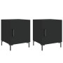 Nightstands 2 pcs engineered wood black 40x40x50 cm by vidaXL, Nightstands - Ref: Foro24-827567, Price: 52,10 €, Discount: %