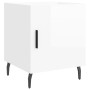 Glossy white engineered wood bedside table 40x40x50 cm by vidaXL, Nightstands - Ref: Foro24-827600, Price: 33,41 €, Discount: %