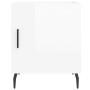 Glossy white engineered wood bedside table 40x40x50 cm by vidaXL, Nightstands - Ref: Foro24-827600, Price: 33,41 €, Discount: %